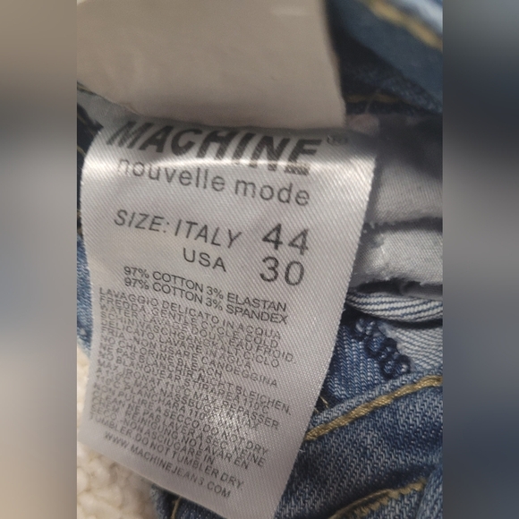 Machine Jeans Distressed  Skinny Stretch 9 30 EUC - Picture 4 of 6